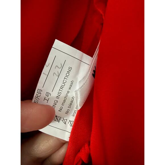 Long Red Dress Bridgerton Inspired Size 12 NWT - Picture 7 of 8